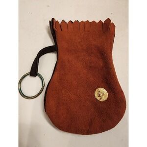 Vtg 1970's Marble Hippie Soft Suede Pouch Holder Bag Great Condition